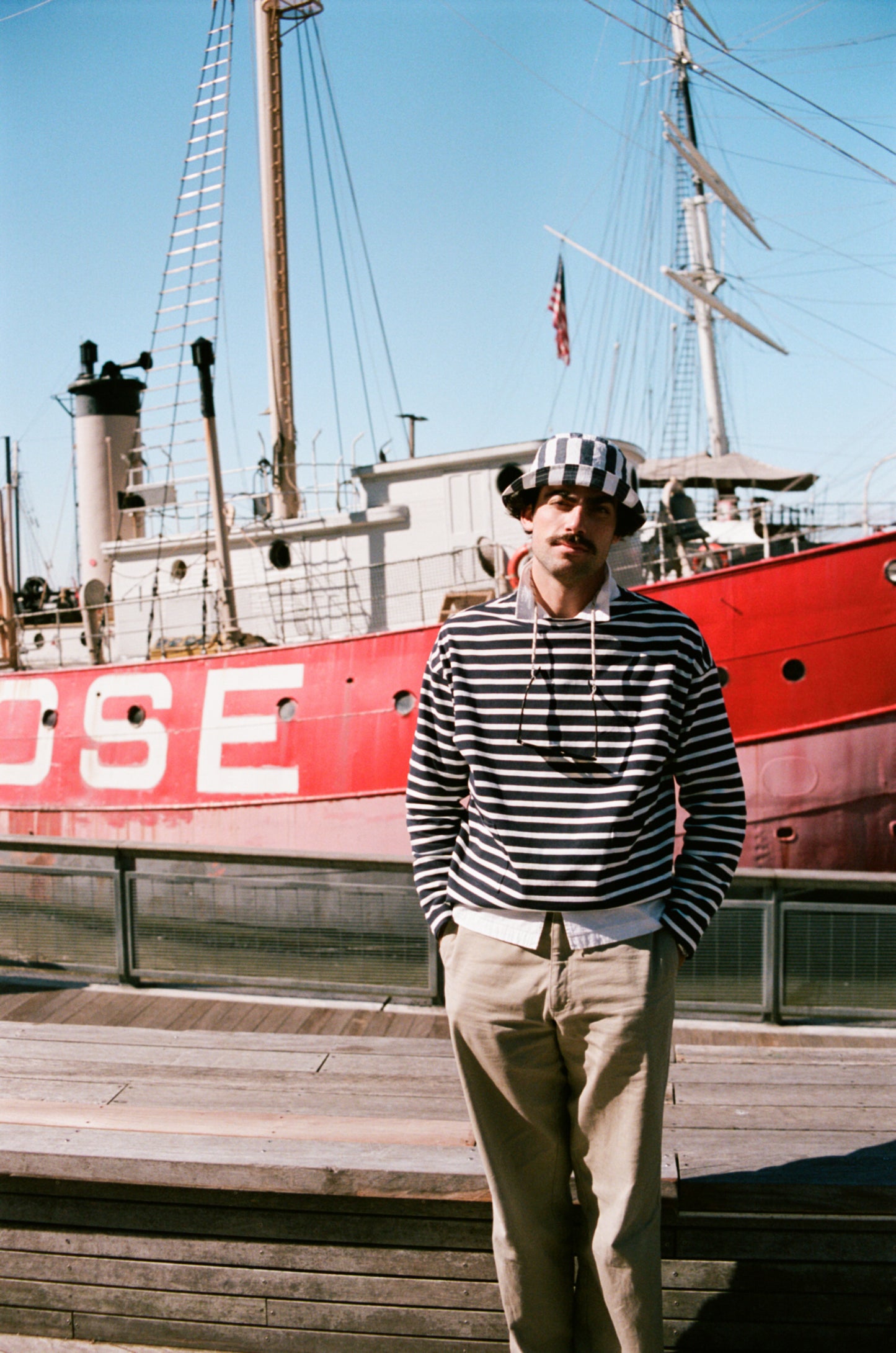 Striped Boatneck Sweatshirt