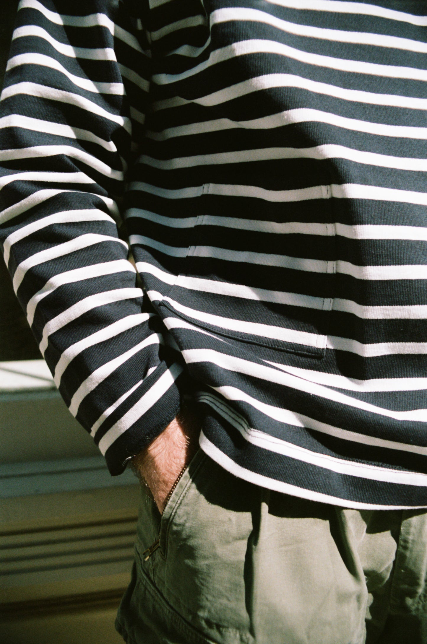 Striped Boatneck Sweatshirt