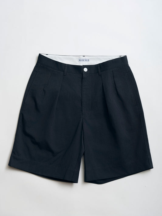 Cotton Linen Pleated Shorts