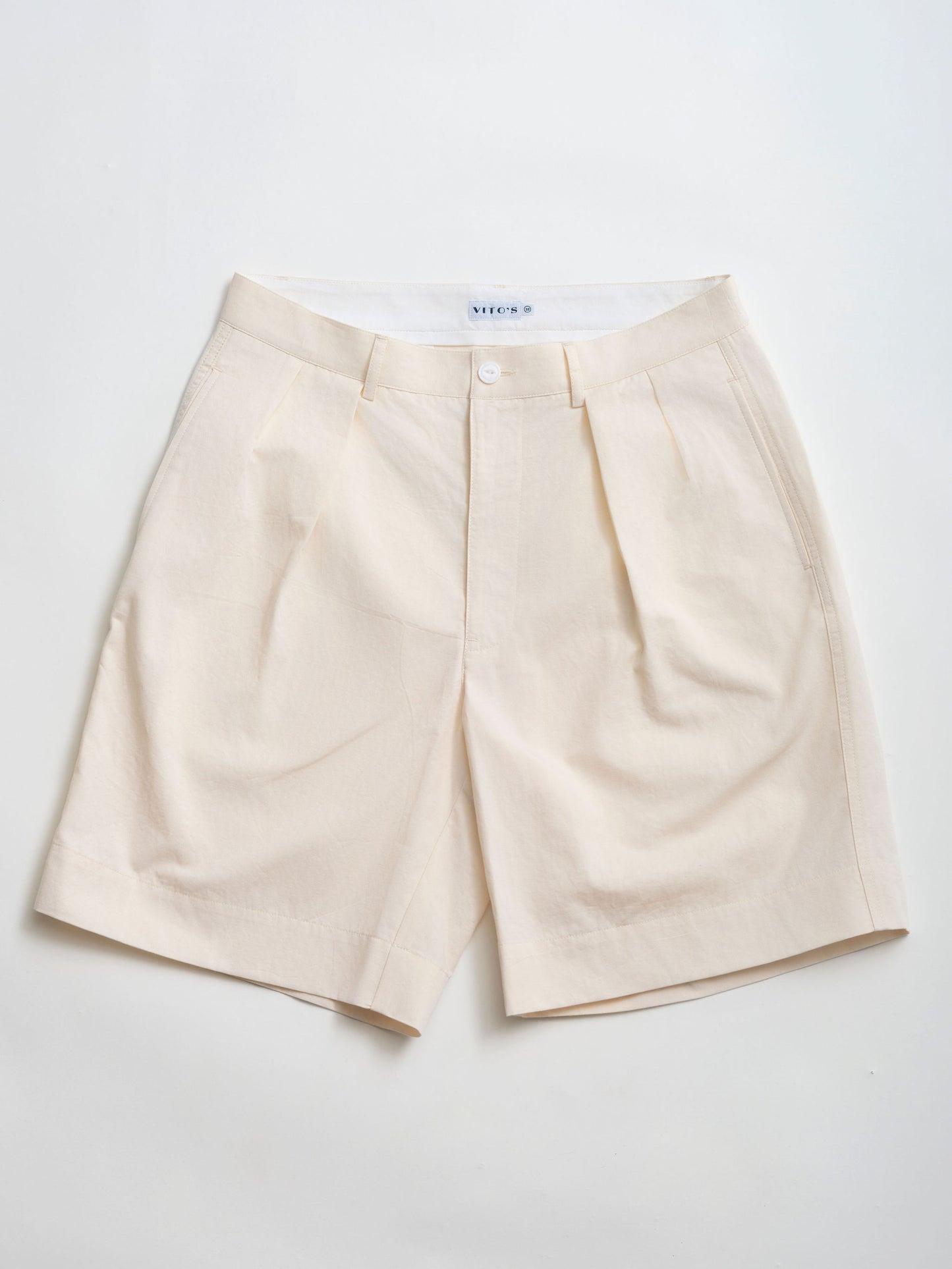 Cotton Linen Pleated Shorts