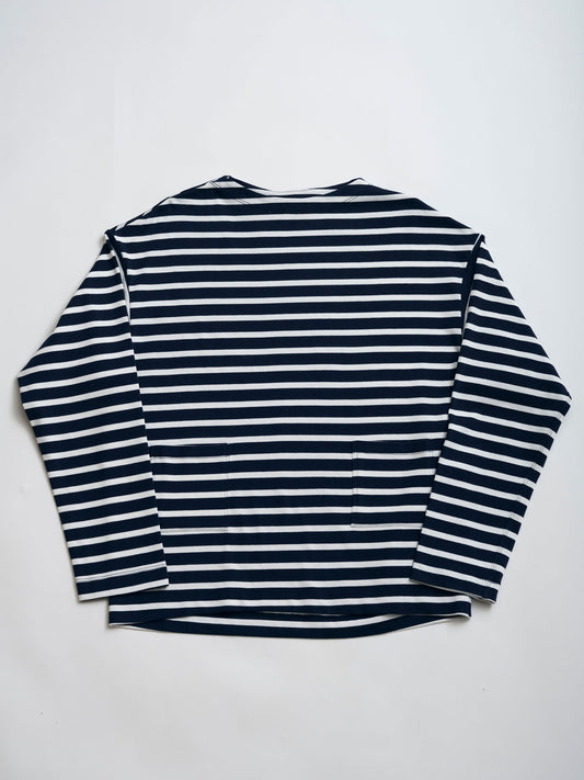 Striped Boatneck Sweatshirt